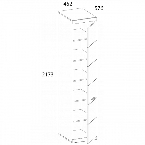 Шкаф 1DG OSKAR дуб Санремо