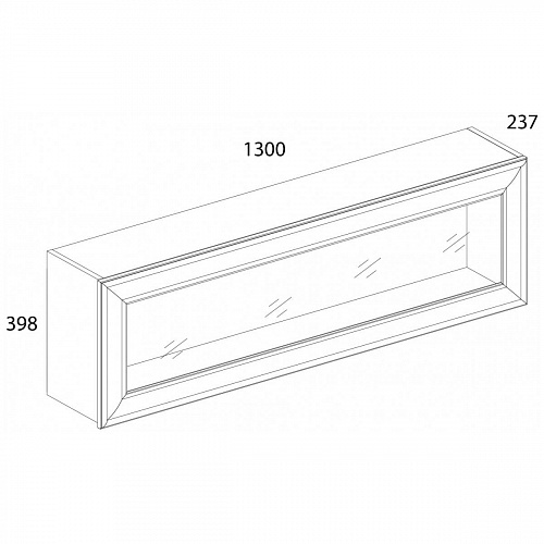Полка навесная 1V TIFFANY Белый