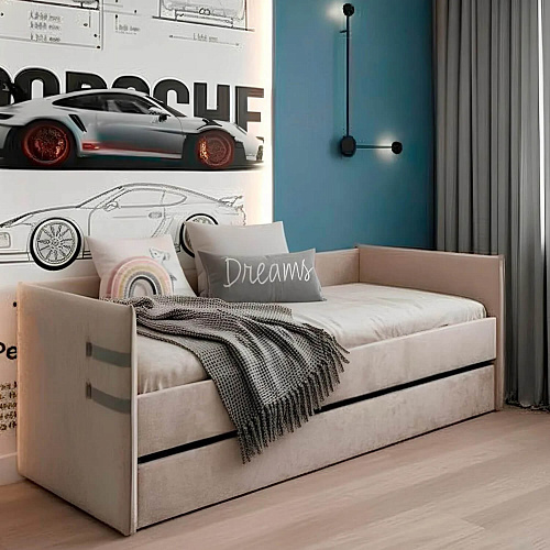 Кровать мягкая Тури Латте