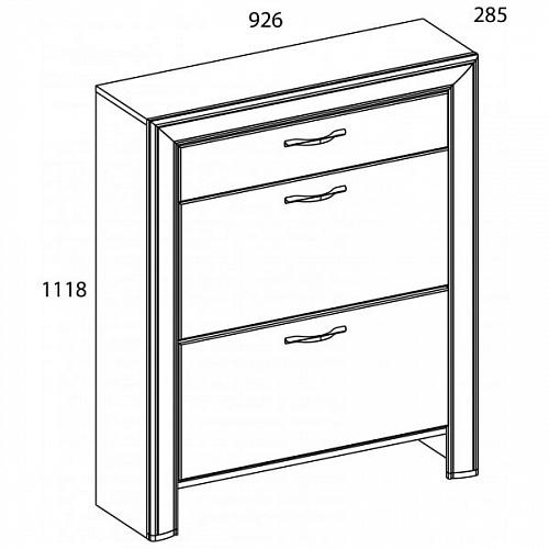 Обувница 2D1S OLIVIA Вудлайн крем/дуб анкона