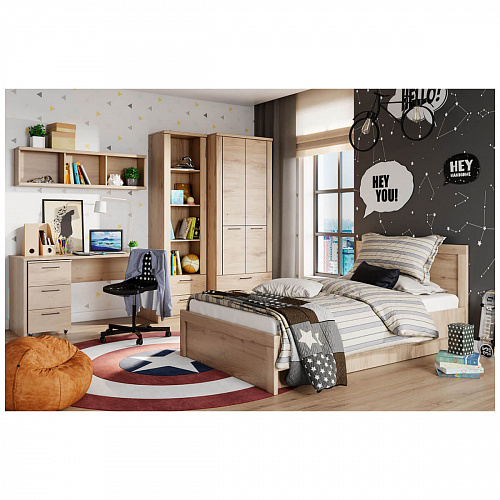 Кровать с подъемным механизмом DOORSET 120 Дуб наварра