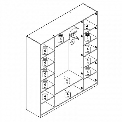 Спальный гарнитур Глазго Таксония/Металл Бруклин