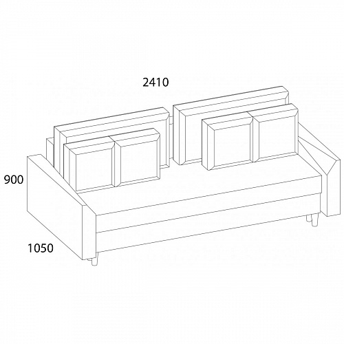 Диван-кровать DAVID NEW NESSY DENIM