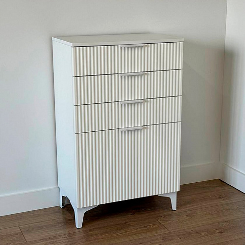 Комод Зефир белое дерево/белый (эмаль)