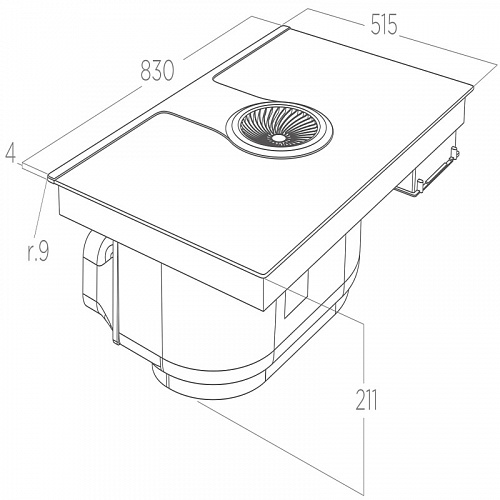 Варочная панель с вытяжкой ELICA NIKOLATESLA ONE EVO BL/A/83-PRF0196318