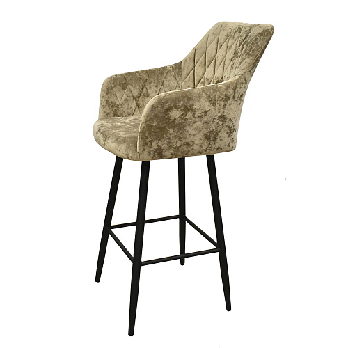 Стул барный Диаманте Твист черный муар/Plush Latte
