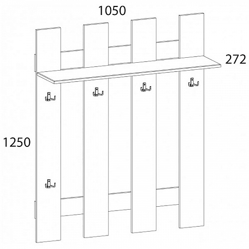 Вешалка DOORSET 105 дуб наварра