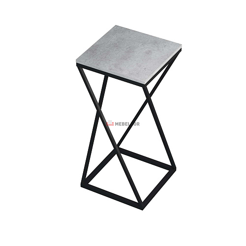 Стол лофт DQ Teaser Fir 35 бетон чикаго/белый