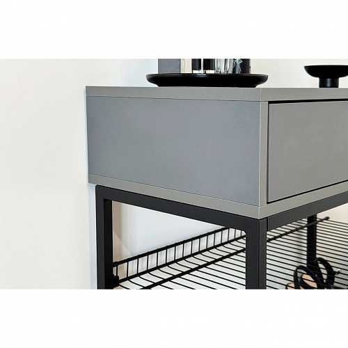 Обувница Краш черный муар/графит