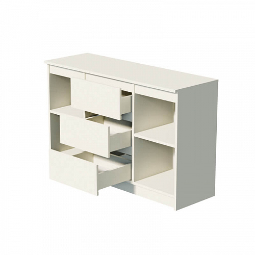 Комод Мори 1200 с тремя ящиками Сатин