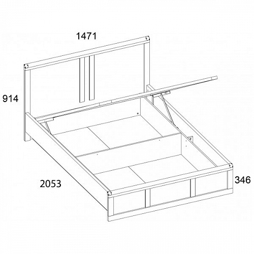 Кровать с подъемным механизмом MAGELLAN 140 Сосна винтаж