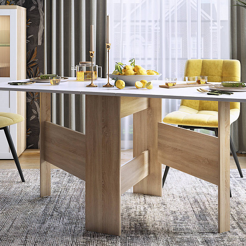 Стол-книжка раскладной Мечта 2 дуб сонома/белый