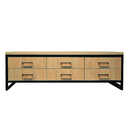 Тумба под ТВ Лофт DQ Madrid Дуб табачный