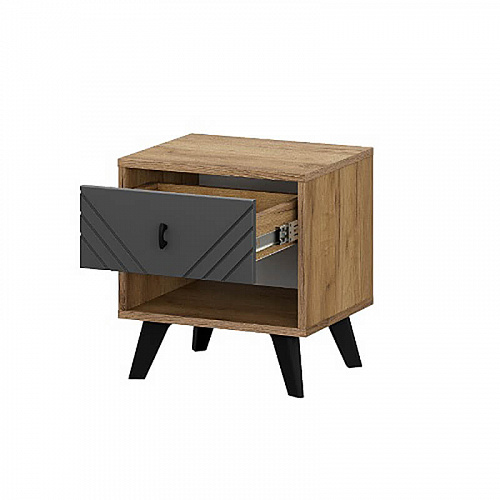 Тумба прикроватная Байкал Дуб Золотой/Графит