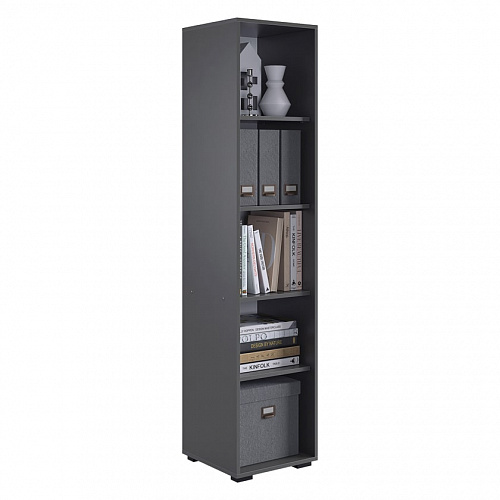 Стеллаж Лайт-2 графит/дуб крафт золотой