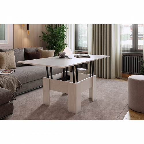 Стол-трансформер Секрет белый рамух/белый рамух