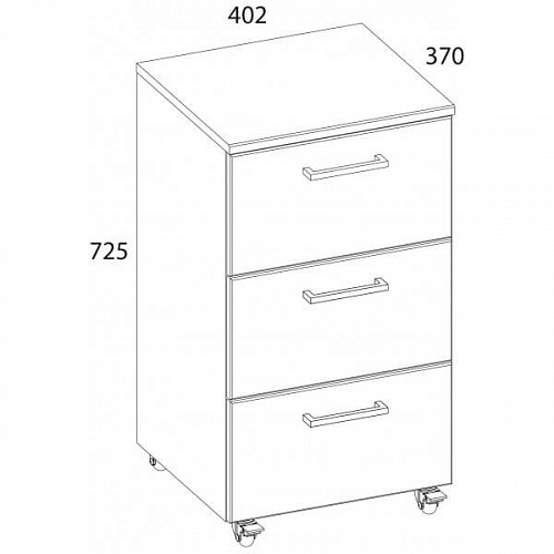 Тумба выкатная DOORSET 3S Дуб наварра