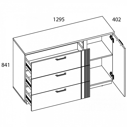 Гостиная MATEO Белый/Дуб наварра
