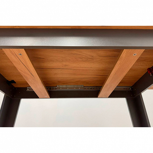 Стол обеденный раздвижной Цезарь дуб крафт золотой/графит