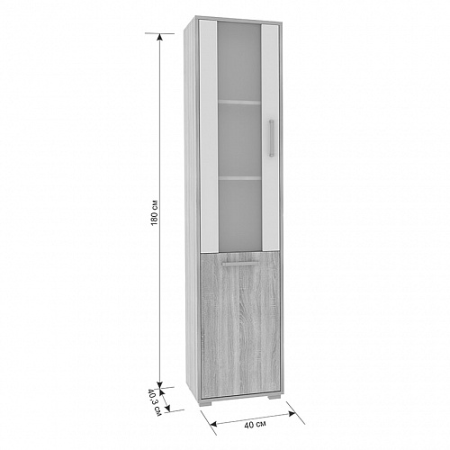 Стол компьютерный Лайт К4 дуб сонома/белый