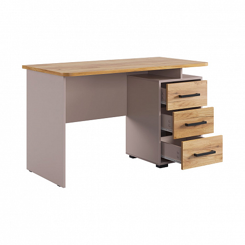 Стол компьютерный Лайт-2 кашемир/дуб крафт золотой