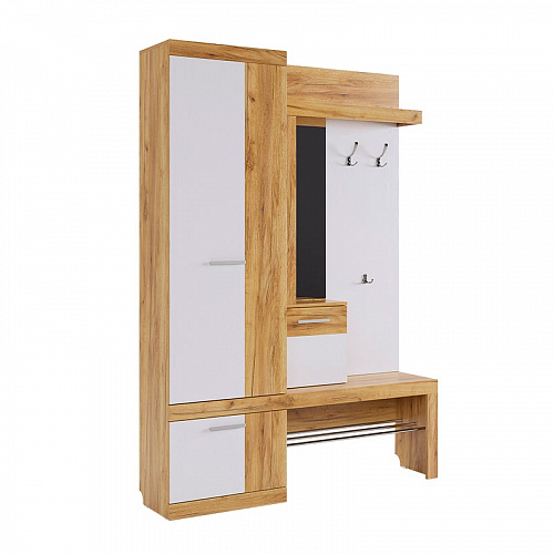 Прихожая Алекс дуб крафт золотой/белое дерево