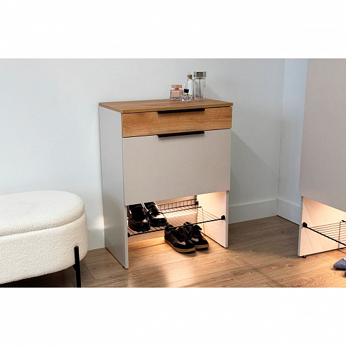 Обувница Баско кашемир/дуб крафт золотой