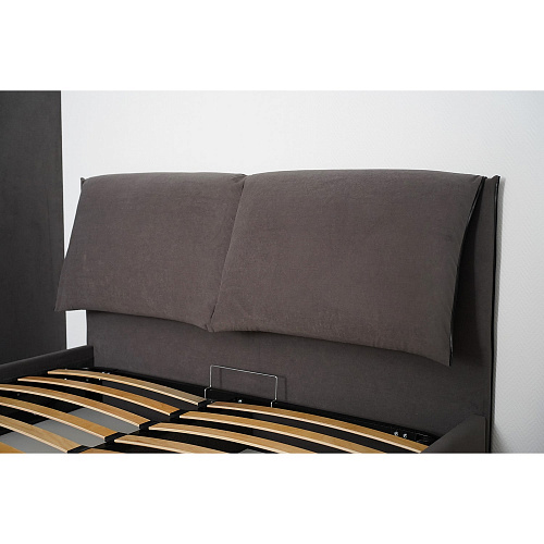 Кровать с подъемным механизмом Венеция 1600 Графит Софт