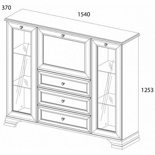Тумба 2V1D3S TIFFANY Белый