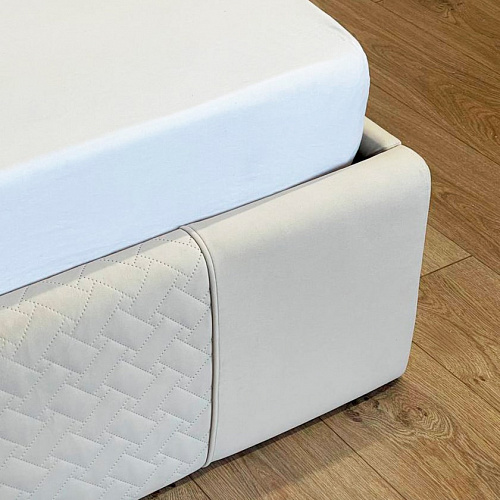 Кровать с подъемным механизмом Хлоя 120х200 крем (велюр)