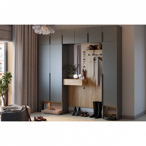 Прихожая К11 дуб крафт золотой/графит