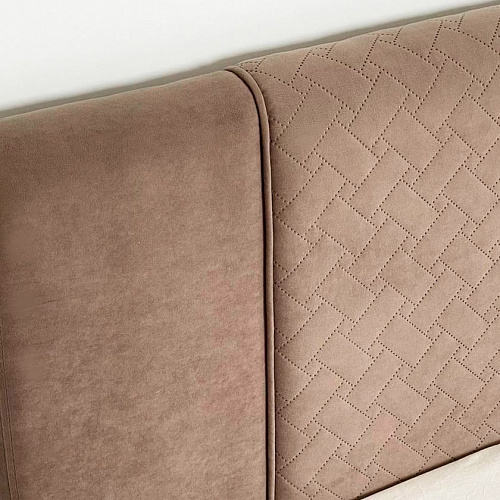 Кровать с подъемным механизмом Хлоя 160х200 латте (велюр)