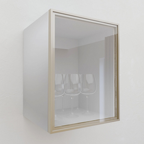 Фасад со стеклом из алюминиевого профиля 350х450