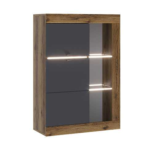 Гостиная ПРАГА №1 Дуб делано/Графит софт