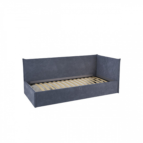 Кровать с подъемным механизмом Квест (Тахта) 90х200 топаз (велюр)