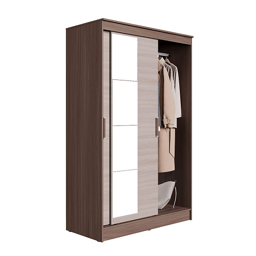 Шкаф-купе ЭЛЕГАНТ 7 Шимо темный/Шимо светлый