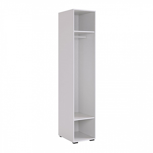 Шкаф однодверный Ева 100.01 белое дерево/белый матовый