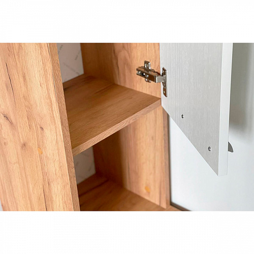 Стенка Токио дуб крафт золотой/белое дерево