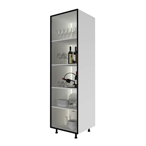 Фасад со стеклом из алюминиевого профиля (ПН600 ) 596х2018мм