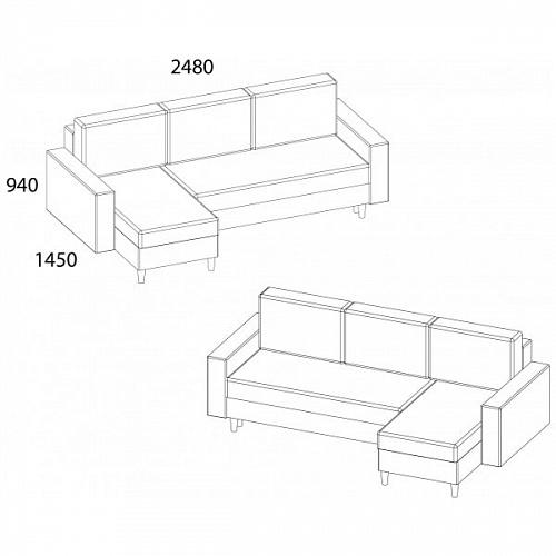 Диван угловой CARMEN SOFT SIMPLE 5