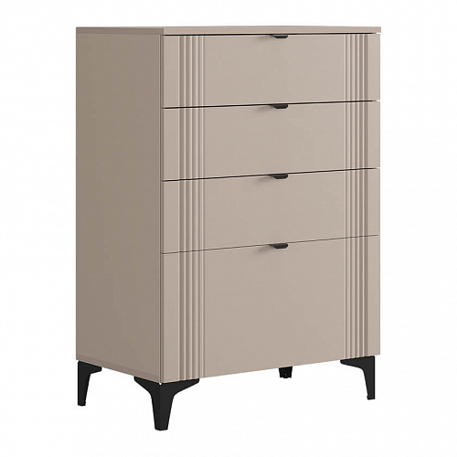 Гостиная Рич К1 кашемир/фрапучино матовый/черный