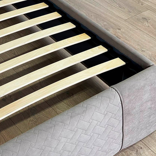 Кровать с подъемным механизмом Хлоя 120х200 латте (велюр)