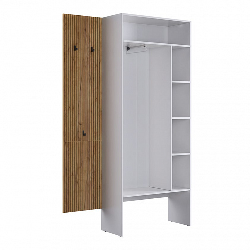 Прихожая К6 дуб крафт золотой/белое дерево