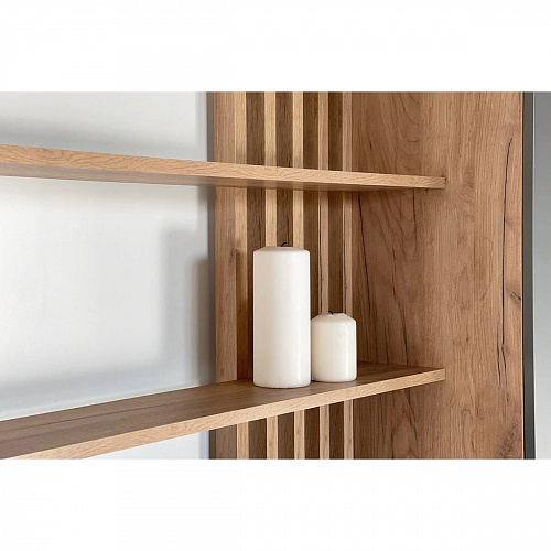 Стенка Бери дуб крафт золотой/белое дерево