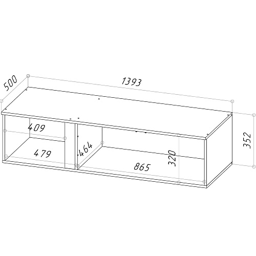 Антресоль НК STERN 3-х дверная Дуб сонома