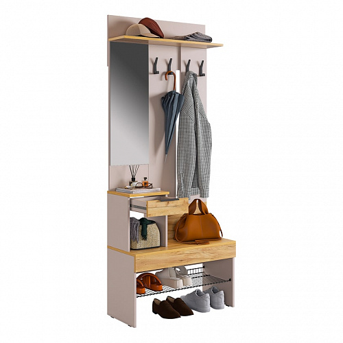 Прихожая Баско К11 кашемир/дуб крафт золотой