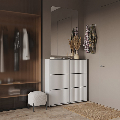 Тумба для обуви НК MOON 3 ящика Белый