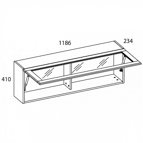 Полка навесная 1V JAZZ Каштан найроби