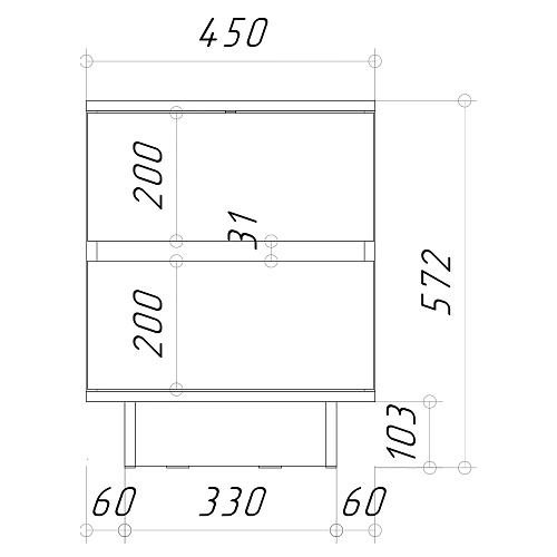 Тумба прикроватная НК DIEGO Кашемир