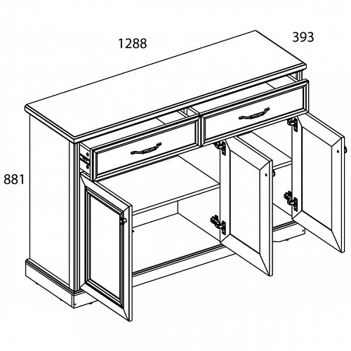 Комод TOSCANA NEW 3D2S Персидский жемчуг/Каньон